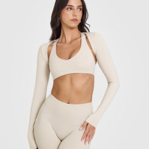SoftMotion™ Long Sleeve Shrug Sand