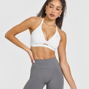 Unified Twist Sports Bra White