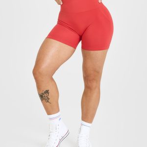 Effortless Seamless Shorts Sweet Red