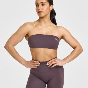 Unified Micro Bandeau Bralette Umber Brown