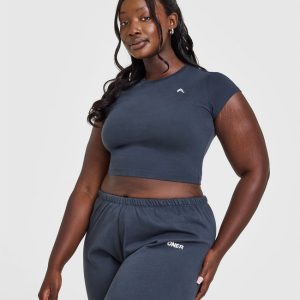 Cotton Icon Baby T-Shirt with White Logo True Blue