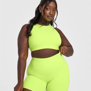 EasyLift™ High Neck Sports Bra Citrus Green
