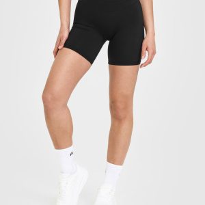 Unified High Waisted Shorts 6" Black