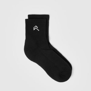 Mid Crew Socks 3 Pack Black