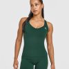 Unified V Neck Cross Back Vest Racing Green